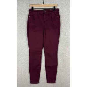 Talbots Pants Womens 4 Red Burgundy Jegging Preppy Office Holiday NEW